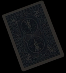 blue backed card